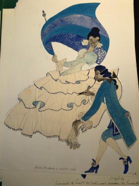 Desenho com duas figuras dançando
