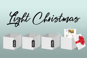 Light Christmas advent boxes