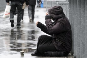 beggar on street