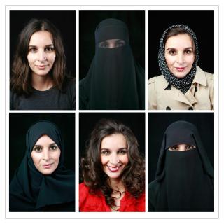 Frauen mit und ohne Niqab