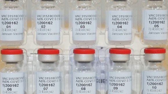 vials of the Janssen COVID-19 vaccine in the United States