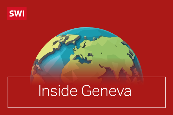 Red background with globe and Inside Geneva logo
