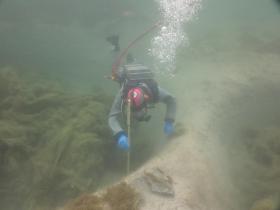 A diver in Lake Lucerne