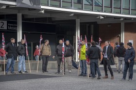 far right group demonstration in Basel Nov 2018