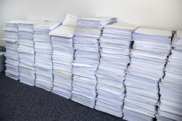piles of paper