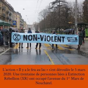 Climate activists in Neuchâtel.