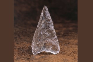 Arrow point made of crystal