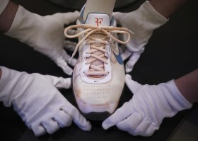 Tennis shoe belonging to Roger Federer