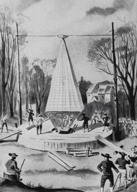 Ballonaufstieg der Gebrüder Tschann 1784 in Solothurn.