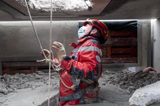 French fire brigade team member