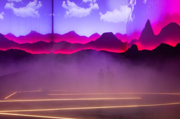 padiglione svizzero nebbia montagne expo dubai 2020