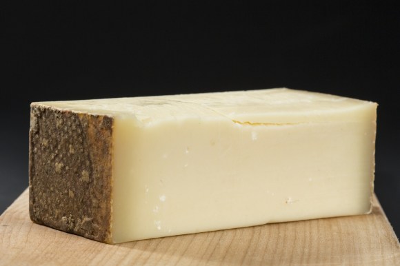 A piece of Gruyère cheese