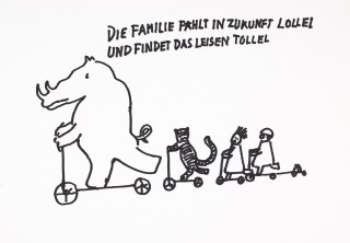 Tiere auf Trottinet