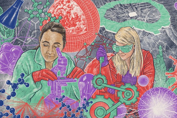 Illustration of Women scientists