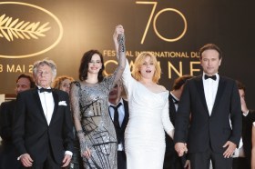 Perez with Roman Polanski in Cannes