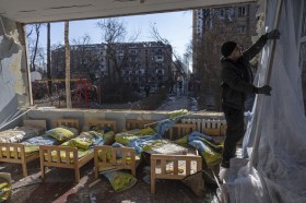 Bombed school Kyiv