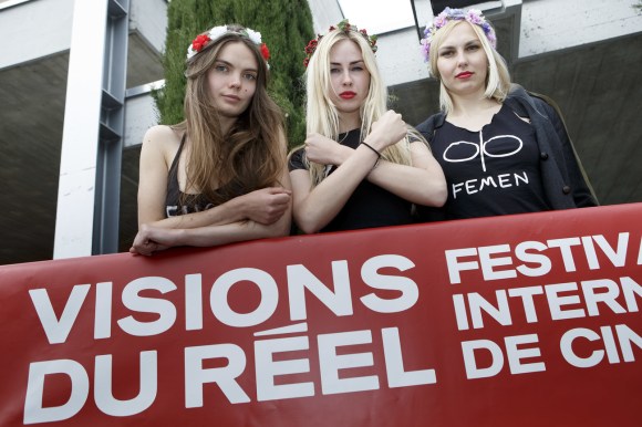 Members of the Ukrainian collective Femen in VdR Festival, 2014