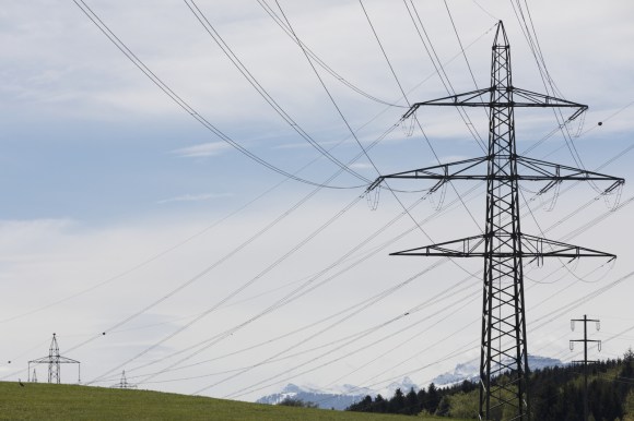 Electricity pylons in central Switzerland