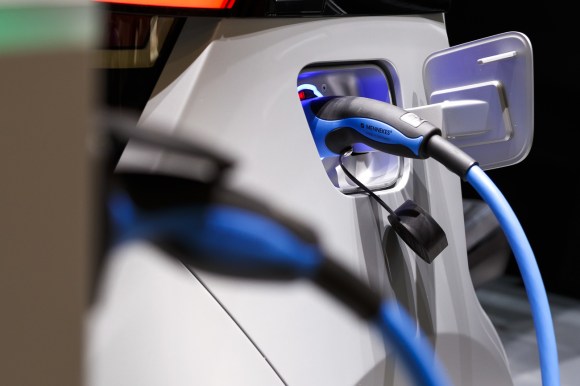 Plug-in vehicle being charged