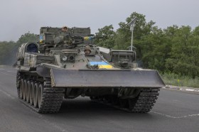 Since the start of the war in Ukraine, its President Volodymr Zelenskyy has made multiple appeals for arms to help fight the Russian aggression. (Copyright 2022 The Associated Press. All Rights Reserved.) Ukraine tank