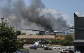 Smoke rises from Odesa