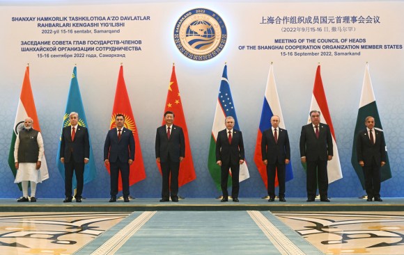 ウズベキスタンのサマルカンドで開かれた上海協力機構（SCO）首脳会議