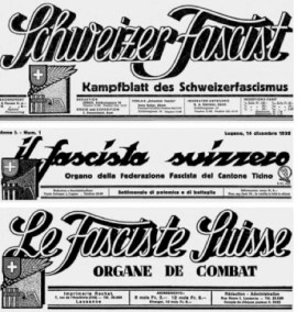 Titres d un journal en allemand, italien et français