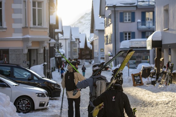 skiers at Andermatt.