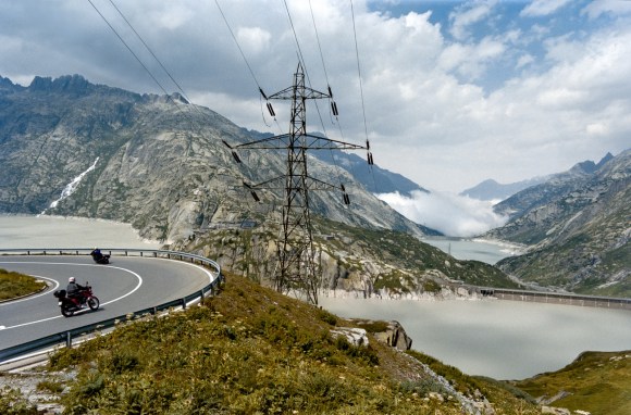 Dam in Swiss Alps.
