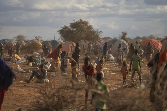 A camp for displaced people in Somalia
