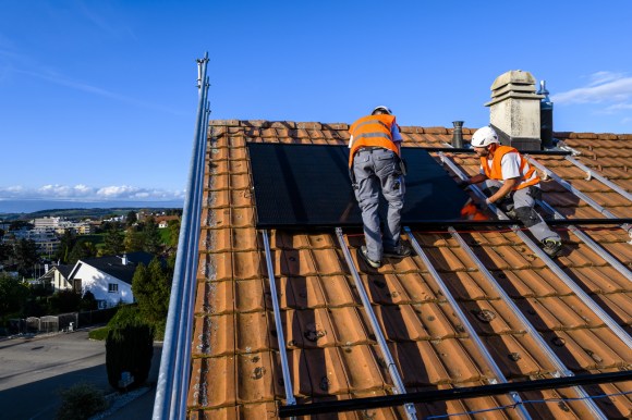 Pannelli installati su un edificio esistente.