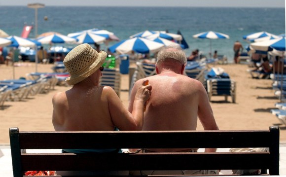 Rentner am Strand