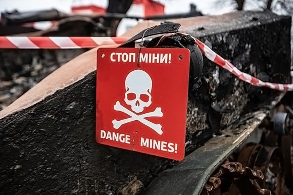 Mine warning in Ukraine