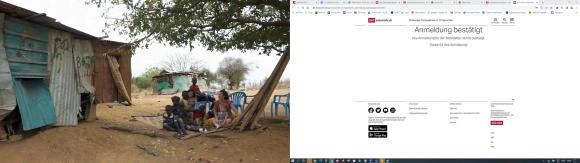 dos mujeres blancas con niños de Sudán del Sur