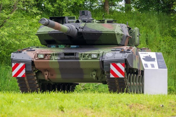 A Leopard battle tank