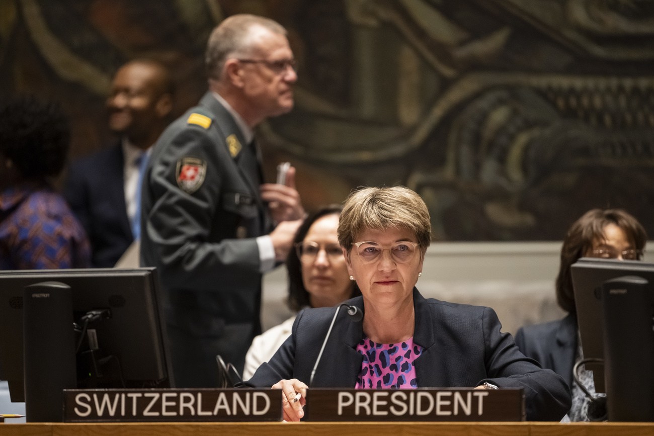 Swiss minister defends peace missions at UN Security Council - SWI ...