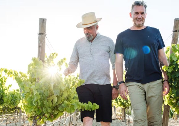 Frères Lehner dans leurs vignes à Ibiza