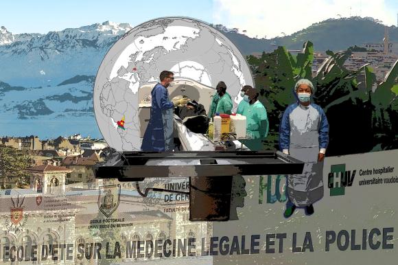 Collage of forensic doctors and trainees in Switzerland and in Cameroon
